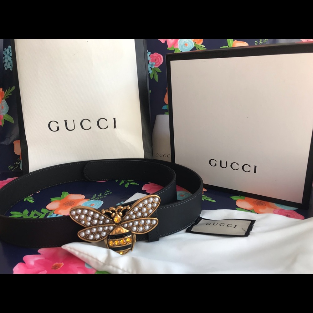 Gucci Belt with bee buckle